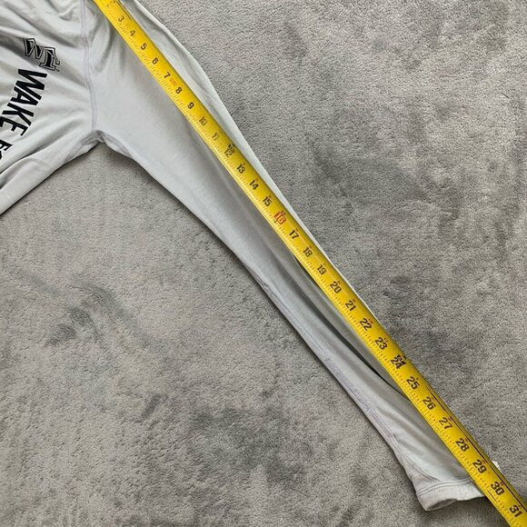 Nike Sweatshirt Mens Small Wake Forest 1/4 Zip Sweater Gray Stretch Pullover WF - Picture 4 of 11